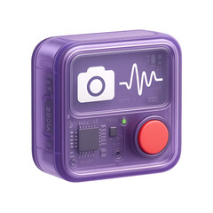 Fototapeta premium Online Course Creation Module in Transparent Grape Purple Case