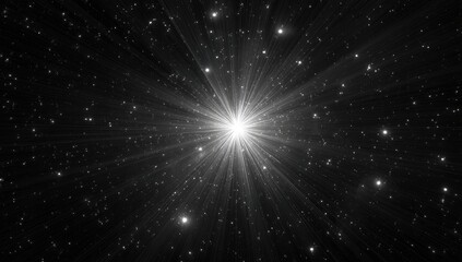 Bright starburst in dark space