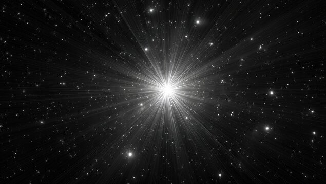 Bright starburst in dark space