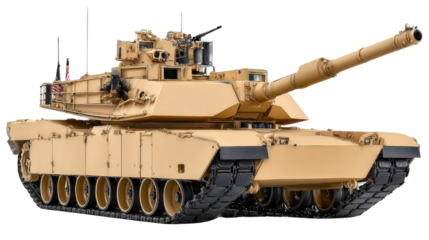 Advanced Military Tank Displayed in Detail on White Background with Innovative Design and Articulation Features