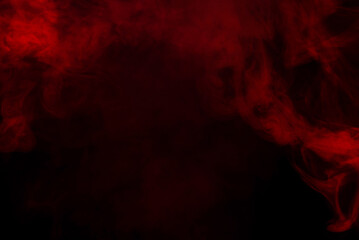 Red steam on a black background.