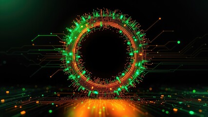 Neon light zero, Digital zero , zero alphabet background 