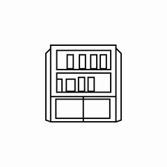 multi shelf cabinet icon sign vector