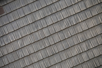 Close-Up Textured Grey Roof Shingles - Modern Residential Roofing Patterns and Materials