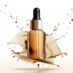 Dropper Serum Bottle with Liquid Splash