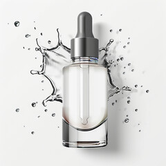 Dropper Serum Bottle with Liquid Splash