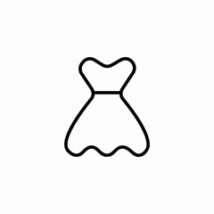 simple wedding dress icon sign vector
