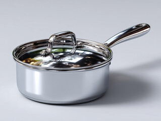 Saucepan, white background