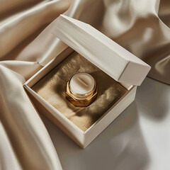 Luxury Eye Cream Jar in Velvet Box