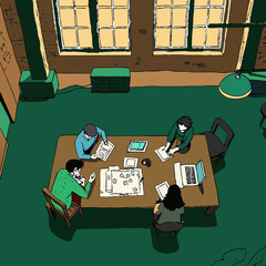 Creative Team in Small Studio