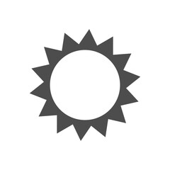 Geometric Sun Icon: A minimalist sun icon radiating a sense of warmth, light, and the beauty of the natural world, representing concepts of energy, optimism, and the weather.