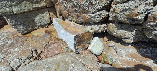 Weathered rocks displaying natural erosion patterns