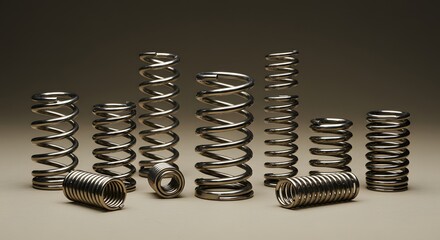 Various sizes of coil springs