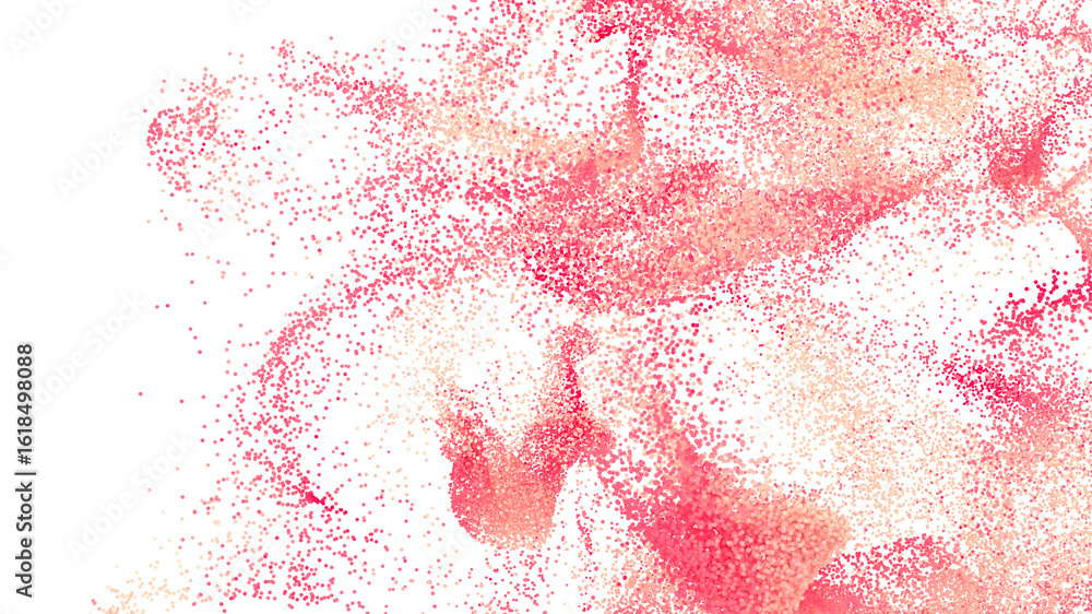 Poster beautiful abstract background with pink and peach particles. perfect for design projects needing a s