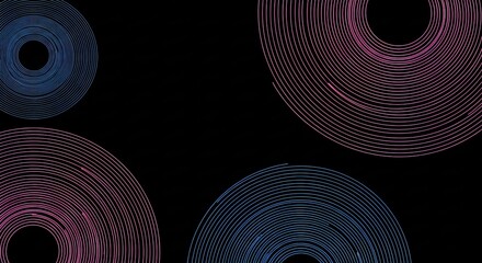 Modern abstract background with vibrant blue and pink circles for creative projects or eye-catching presentations