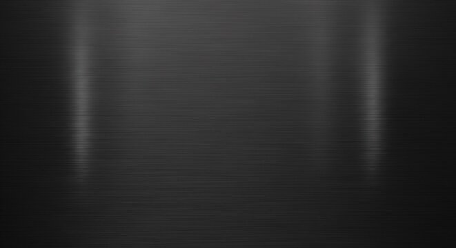 Elegant black brushed metal background with subtle light reflections for modern designs and industrial applications
