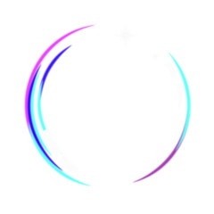 3d crystal ball pink blue gradient colors isolated on white background. Abstract bubble glossy pastel 3d geometric shape object illustration render.