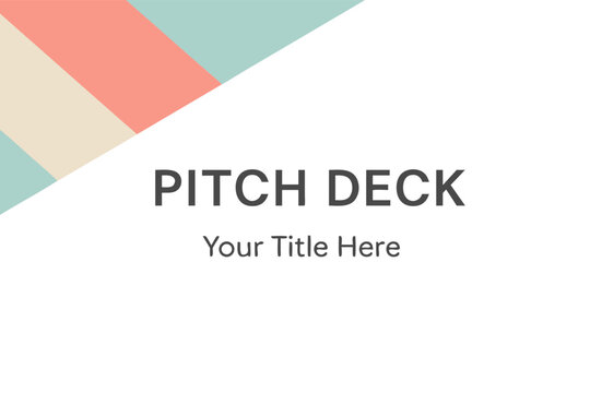 Minimalist Pitch Deck Template: A sleek and professional template design that's perfect for creating a visually appealing and concise pitch deck for your next presentation.