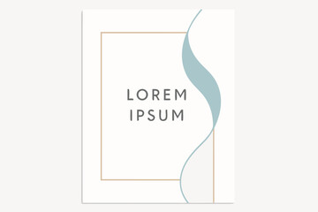 Minimalist Abstract Design: An elegant template, blending modern aesthetics with simple lines, a delicate wave, and a touch of sophisticated gold to elevate the essence of minimalist art
