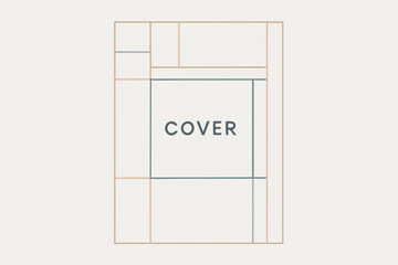 Cover layout design: A visually organized cover design with clear layout guidelines and designated areas for content placement.