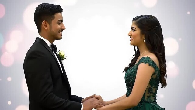 An Elegant Couple A Moment of Love and Connection
