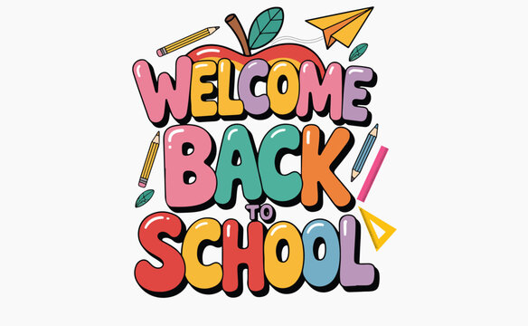 welcome back to school illustration shirt graduation, art