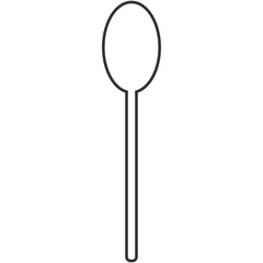 black outline spoon icon