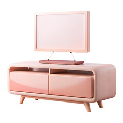 White Oak Floating TV Console with Slim Profile
