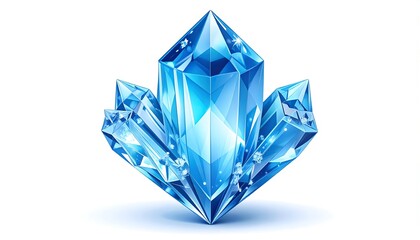 Blue crystals cluster