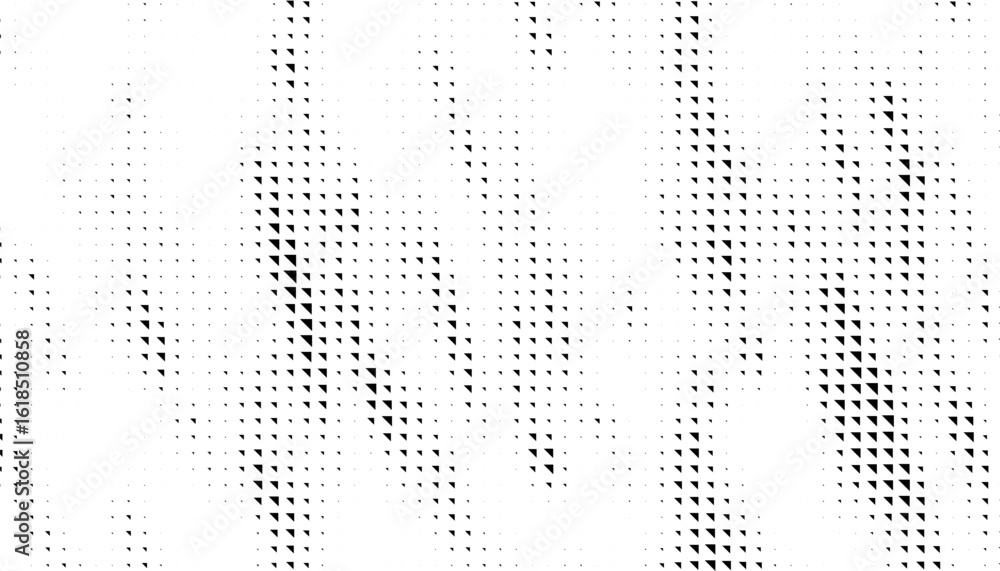 Poster black and white smooth transition of halftone pattern with triangles shape for sporty background. ea