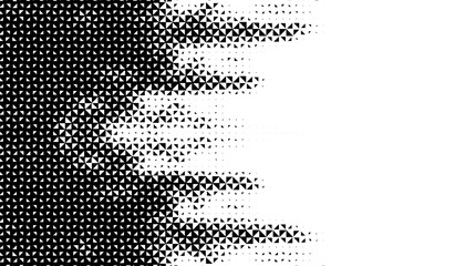 Black and white editable vector element with smooth transition halftone pattern. Abstract and grunge transform effect for design element. Vector Format Illustration 