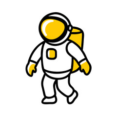 Astronaut – Hand Drawing Icon for Web and Graphic Design