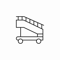 mobile boarding stairs icon sign vector