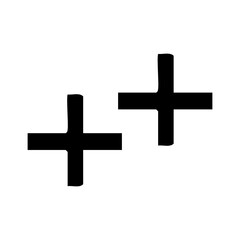 black cross icon