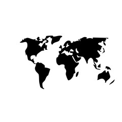 world map on black vector