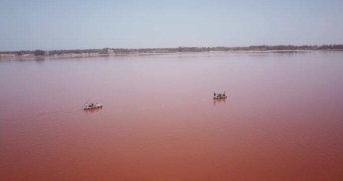 Prise de vue drone 4k Lac rose s&eacute;n&eacute;gal 