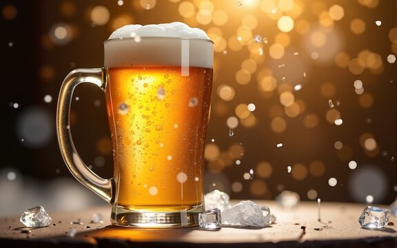 a background image of very cold beer for international beer day greetings. High quality