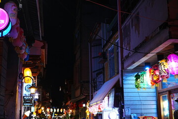 Obraz premium Cityscape of Shennong Street in Tainan, Taiwan - 台湾 台南 神農街 街並み