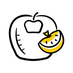 Calorie Intake – Hand Drawing Icon for Web and Graphic Design
