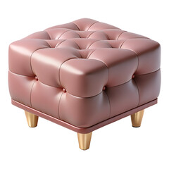 Velvet Ottoman in Deep Teal with Tufted Button Top