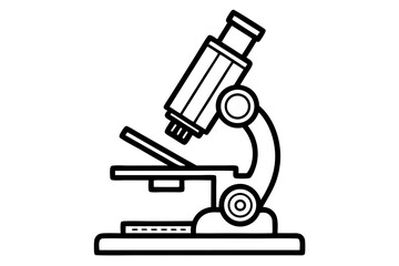 microscope black and white silhouette