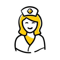 Nurse – Hand Drawing Icon for Web and Graphic Design