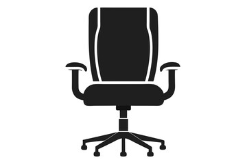 Fototapeta premium office chair black and white silhouette