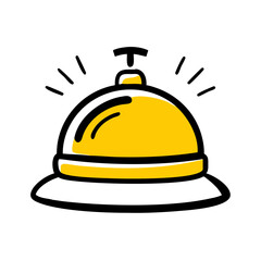 Service Bell – Hand Drawing Icon for Web and Graphic Design