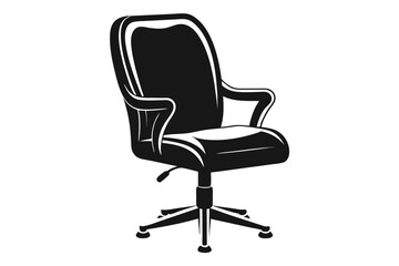 Fototapeta premium office chair black and white silhouette