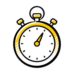 Stopwatch – Hand Drawing Icon for Web and Graphic Design