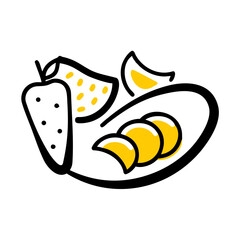 Vegan Menu – Hand Drawing Icon for Web and Graphic Design