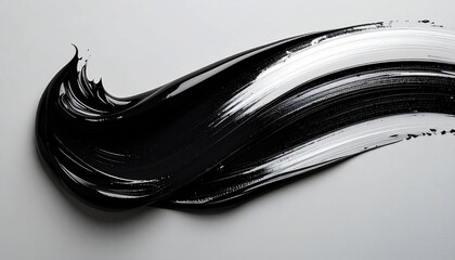 Abstract Black And White Paint Stroke