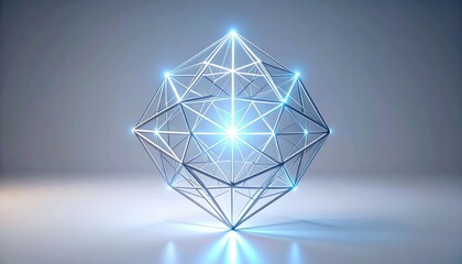 Abstract Glowing Geometric Structure