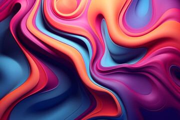 Abstract colorful background with swirling light waves, a vibrant and dynamic illustration of fluid motion and artistic design